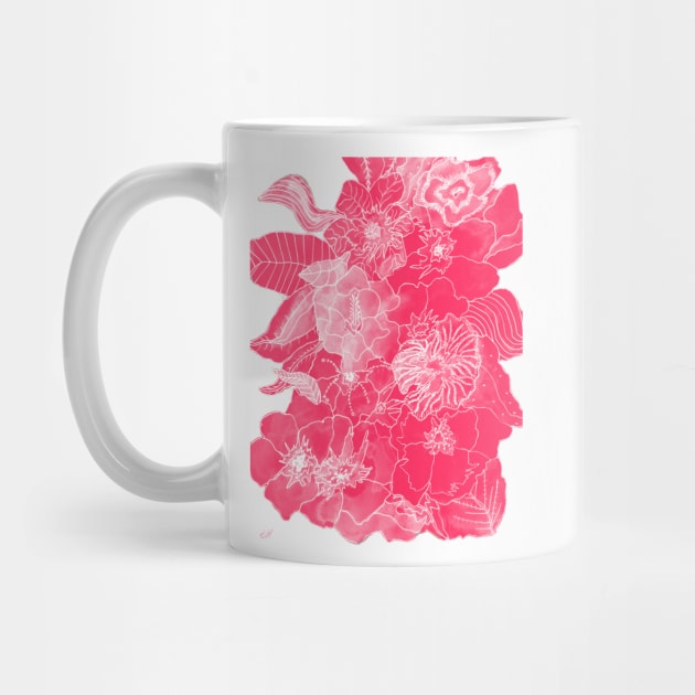 Floral Contour Print 5/10 by BlazerDesigns